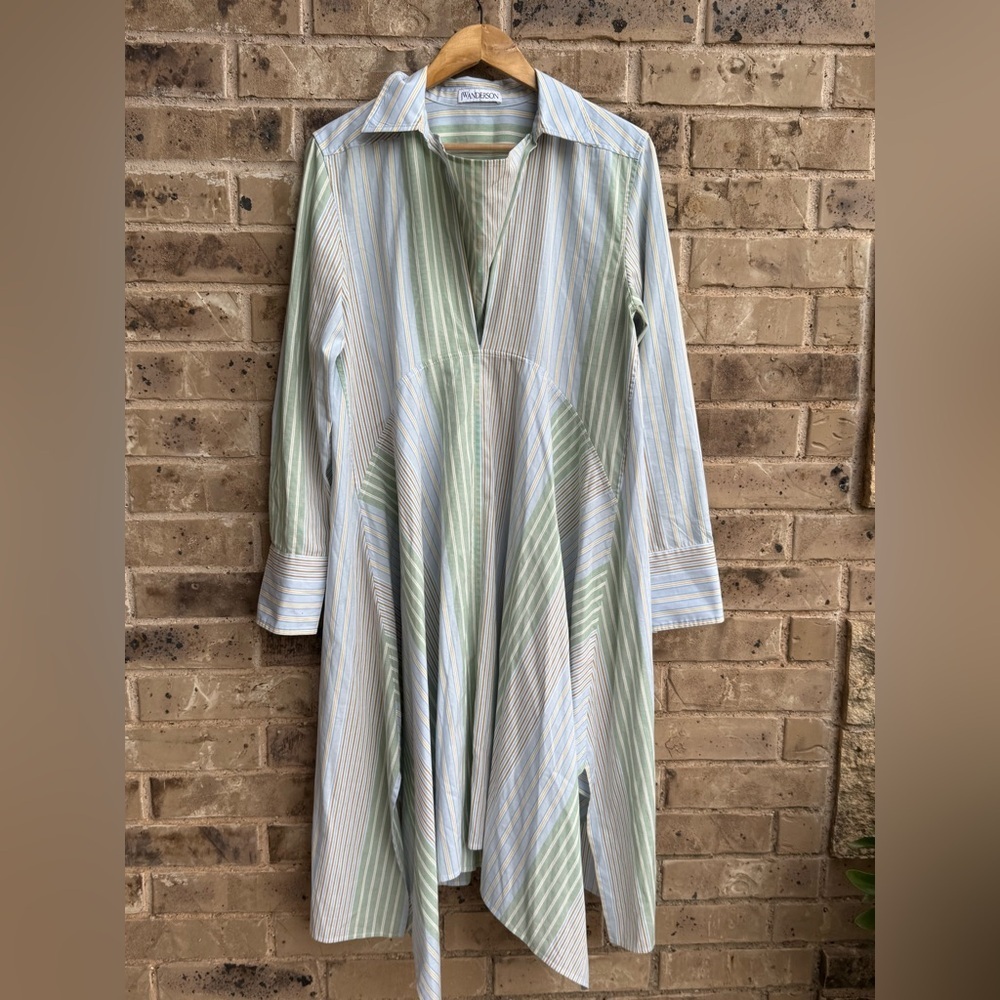 JW ANDERSON Multicolor Striped Long Sleeve Dress Sz 8 - Picture 4 of 11